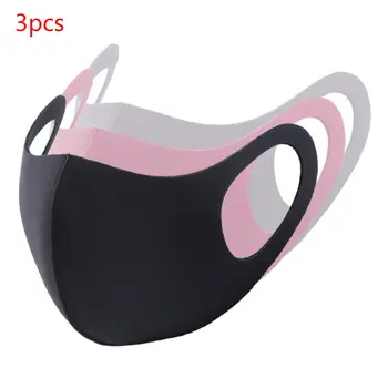 

3Pcs/Set Kids Adult Waterproof Sponge Mouth Mask 3D Reusable Breathable Pollution Fa Cover Earloop Mouth-Muffle