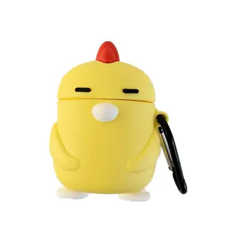

Yellow Chick Protective Case Silicone Cover with Carabiner for Airpods 1/2 Kit