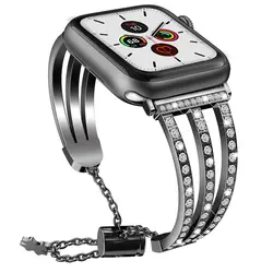 Бриллиантовый ремешок для Apple watch ремешок 40 мм 44 мм 38 мм 42 мм нержавеющая сталь correa iWatch Браслет Apple watch 4 5 3 Аксессуары