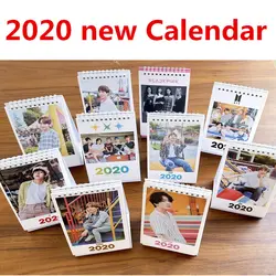 Kpop Bangtan альбом Blackpink TXT JIMIN SUGA V 2020 год Настольный бумажный календарь двойной ежедневный планировщик настольный календарь