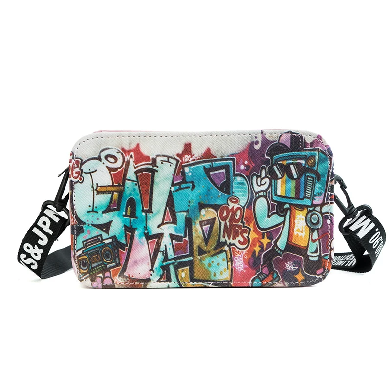 

New Robot Shoulder bag Ribbon Small Square handBag Student Messenger Bag BW01-SB-jrcdxs