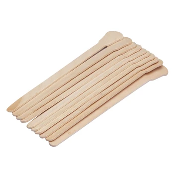 

10pcs Wooden Waxing Wax Spatula Tongue Disposable Bamboo Sticks Hair Removal Cream Stick For Waxing Body Hair Care