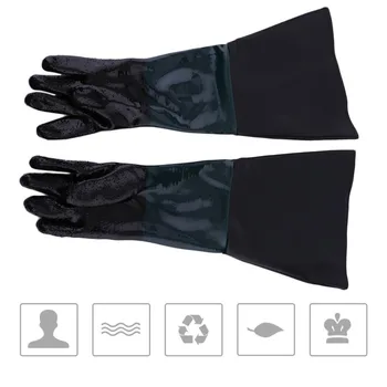 

1 Pair 600MM Durable Soft Heavy Duty Protective Sandblasting Replacement Machine Gloves For Sandblaster Sand Blast Cabinet Work