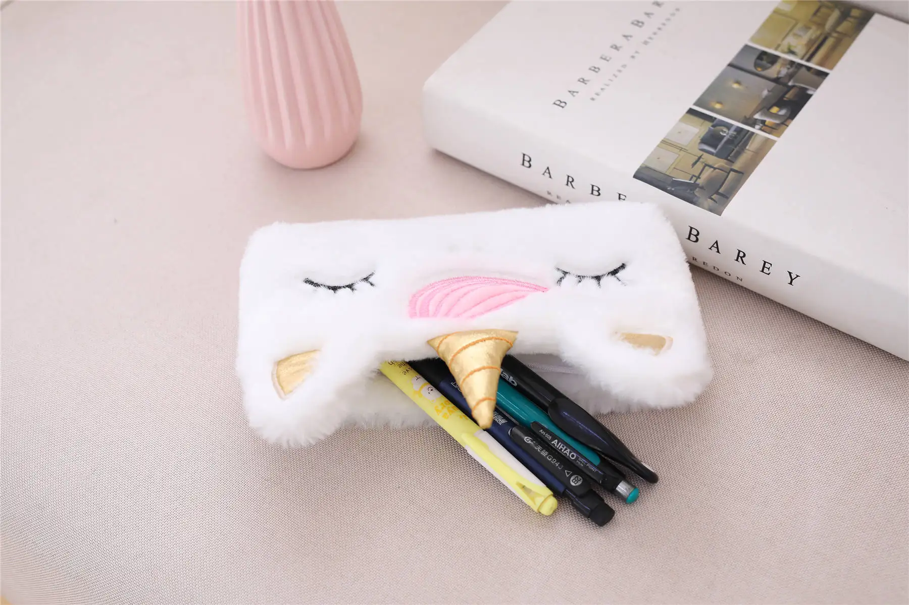 Creative Kawaii Unicorn Plush Coin Purse Soft Cartoon Animal Pencil Case Lovely Unicornio Gift Bag for Girls Kids Children