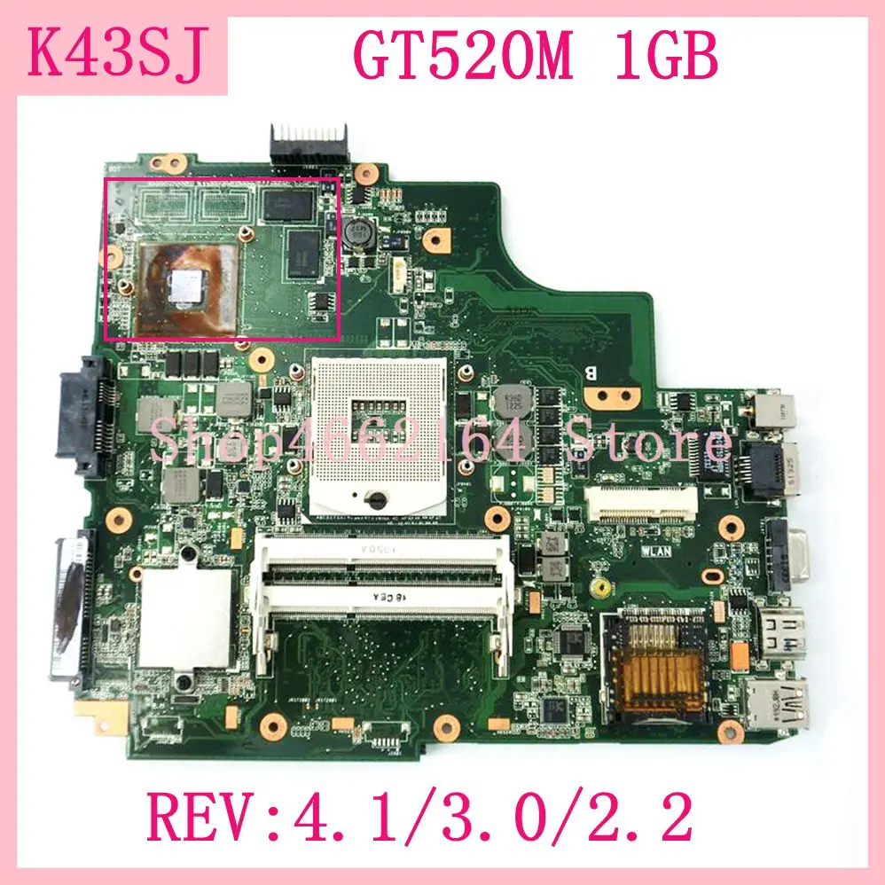 K43SJ материнская плата GT520M 1 ГБ N12P GV B A1 REV 4 1/3 0/2 2 для Asus A43S X43S K43S P43S K43SV Материнская