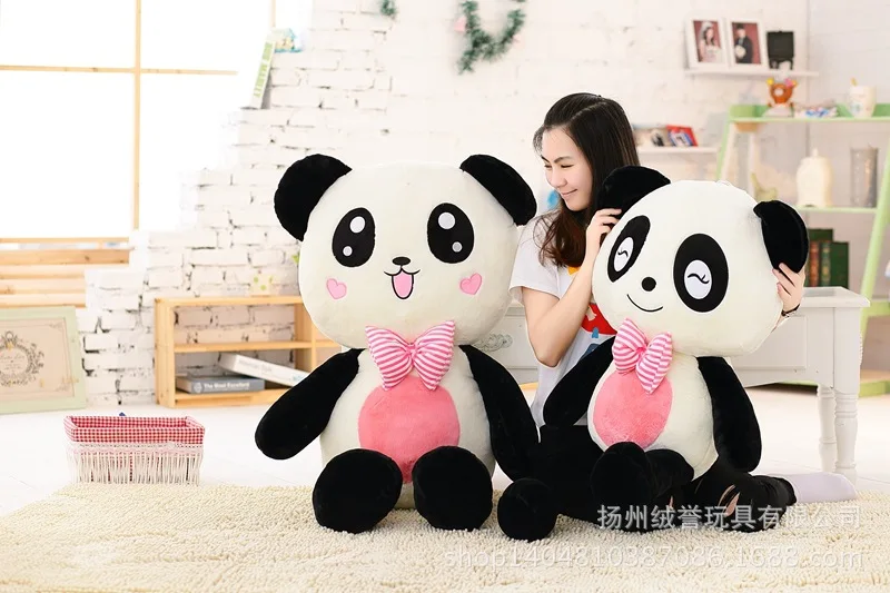 

Plush Toy Panda Doll Cute Panda Doll Peach Heart Panda Large Pillow