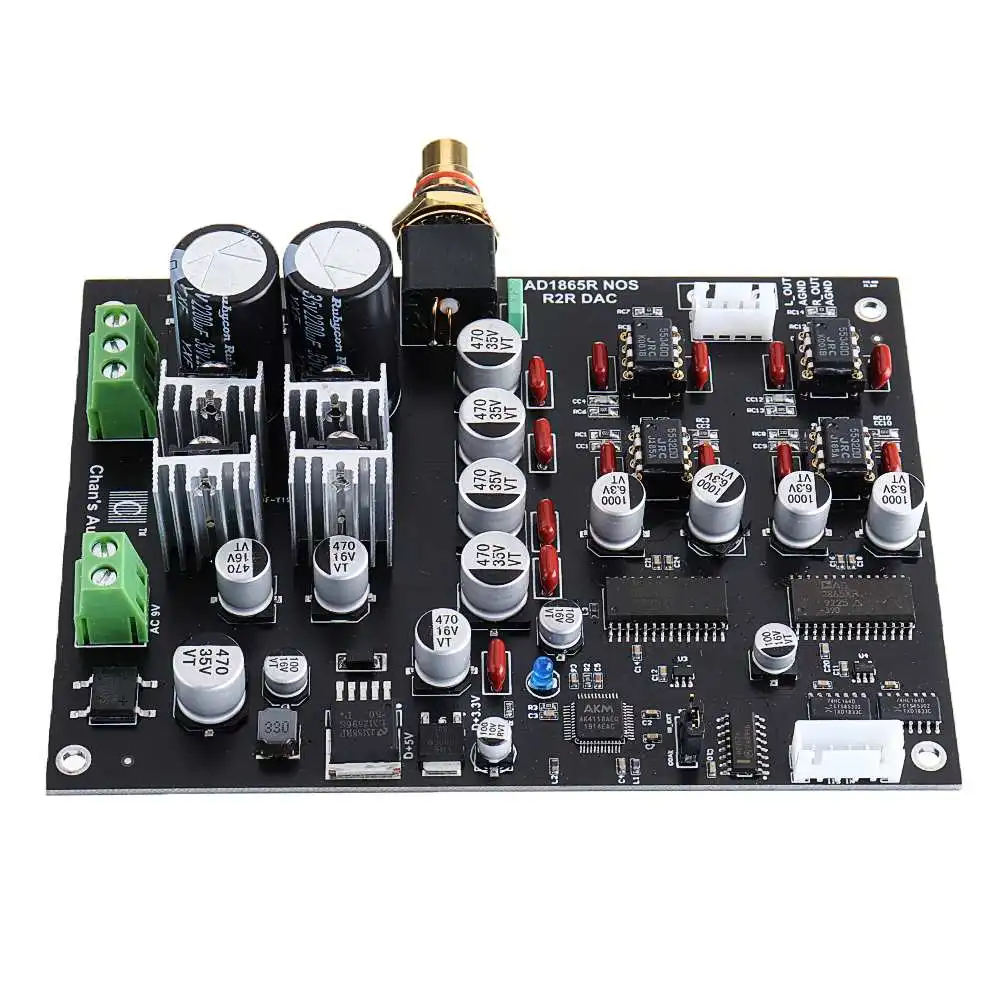 LEORY Dual Parallel R2R Decoding DAC Vinyl Style Decoder board Coaxial Input AK4118 Support 24bit 192K H001