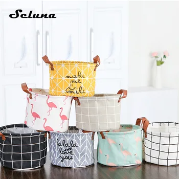 

Nordic Desktop Storage Basket Cute Toy Storage Box Sewing Cosmetics Basket Home Organizer Laundry Bag Dirty Clothes Basket Box