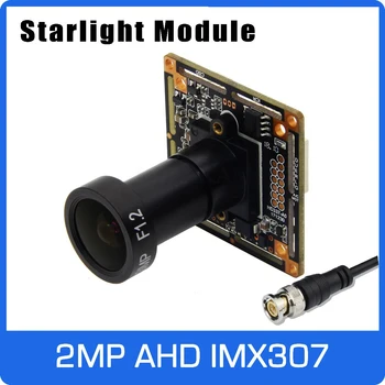 

Starlight 1080P AHD Camera Module Board with IMX307 and F1.2 4mm Lens UTC Coaxial OSD Control Colorful Nightvision