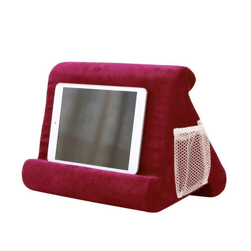 Подставка для планшета, держатель для ноутбука, подушка из пены, многофункциональная охлаждающая подставка для ноутбука, подставка для планшета, подставка для отдыха на коленях, подушка для Ipad - Цвет: wine red