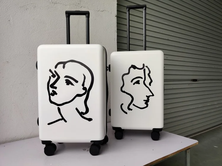 Дорожный чемодан дизайн чемодан Поворотный Чемодан Matisse эскиз valise белая коробка 20/24 дюймов