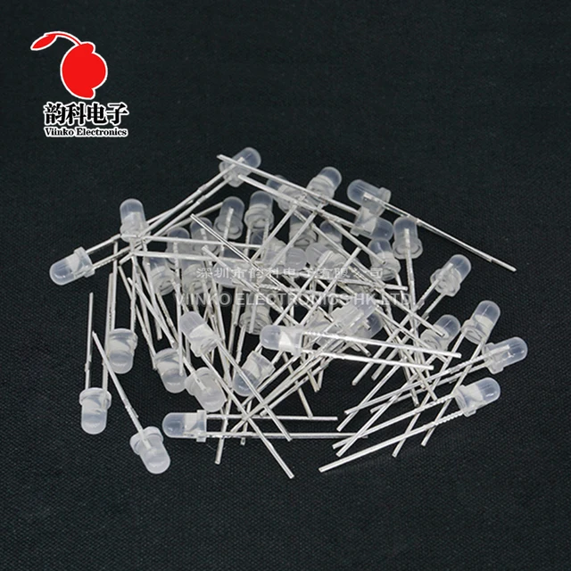 20 LED RGB A Slow Flash Già Pre Cablati, 3mm, Per Progetti Elettronici
