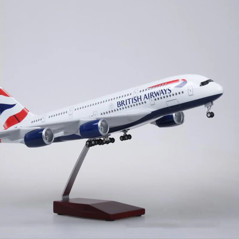 1/160 масштаб 50,5 см самолет Airbus A380 британская авиакомпания модель дыхательных путей W светильник и колесо литье под давлением пластиковая Смола самолет F коллекция