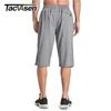 TACVASEN Men's 3/4 Long Pants Running Sports Capri Shorts Outdoor Walking Hiking Shorts Nylon Casual Below Knee Trousers Males 5