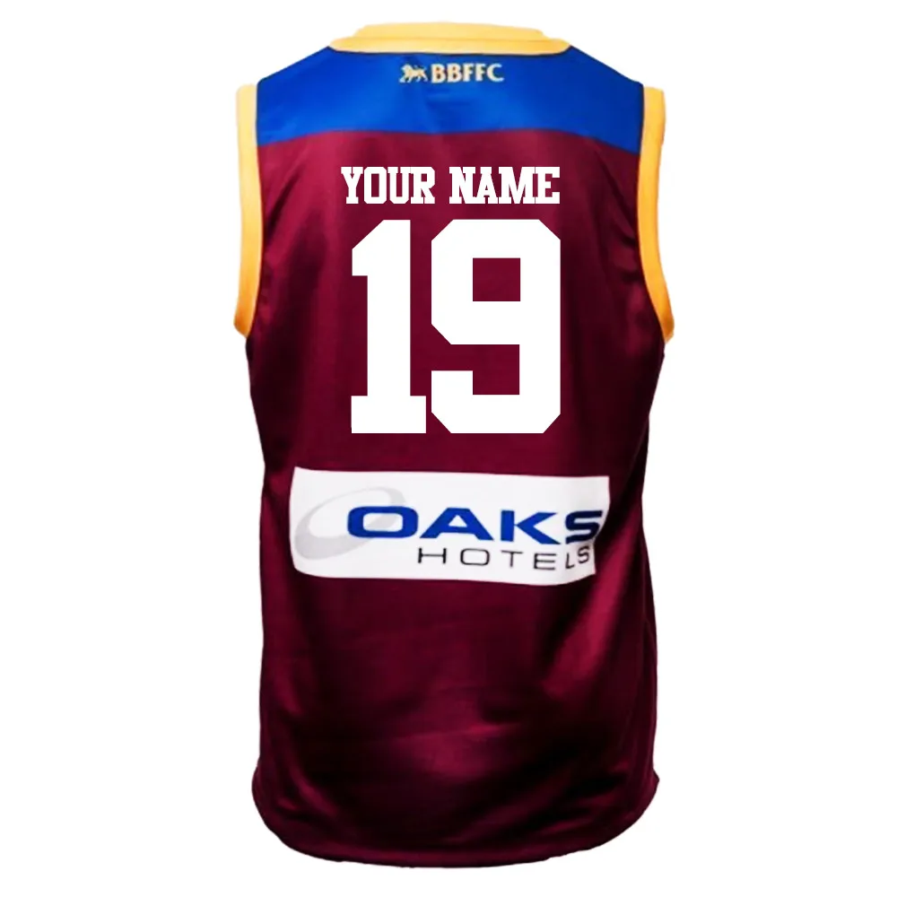 AFL BRISBANE LIONS мужская домашняя трикотажная одежда, размер S-3XL, принт с именами и цифрами, высокое качество - Цвет: Print name number