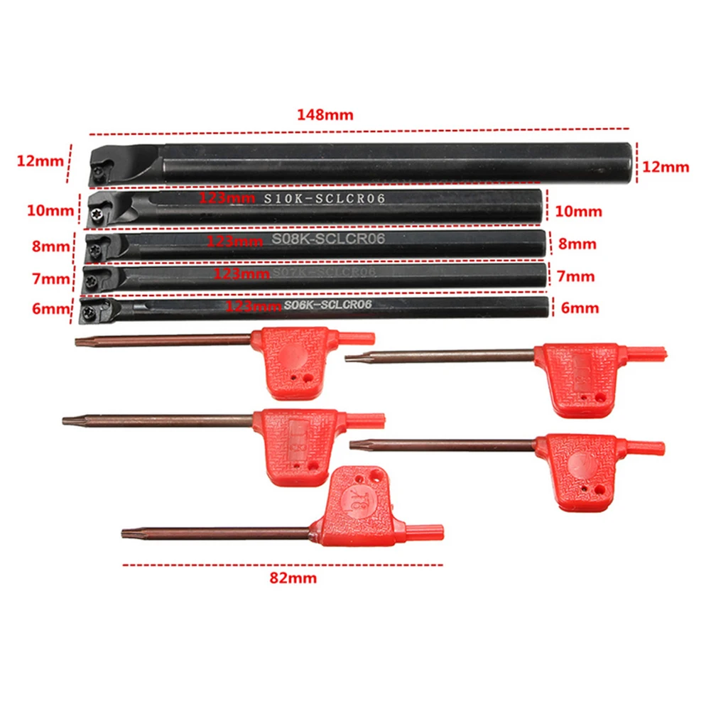 

Holder Wrench High Quality S06K/S07K/S08K/S10K/S12M-SCLCR06 Lathe Turning Tool Holder Boring Bar For CCMT with Wrench NEW hOt