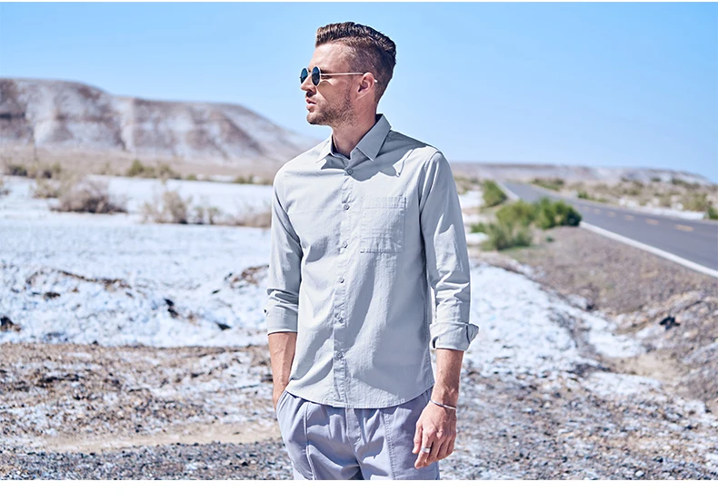 Enjeolon 2019 осень зима мужские рубашки в стиле кэжуал Camisa Masculina рубашка с длинными рукавами и отложным воротником модная одежда CX2541-1