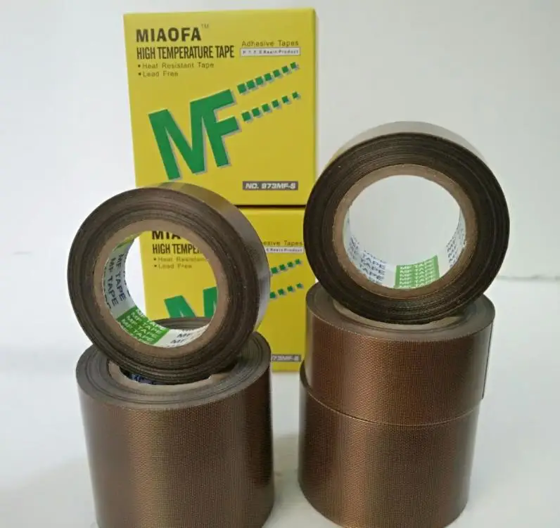 973MF-S 0,13 PTFE высокотемпературная термостойкая клейкая лента для вакуума, клейкие ленты для термозапайки