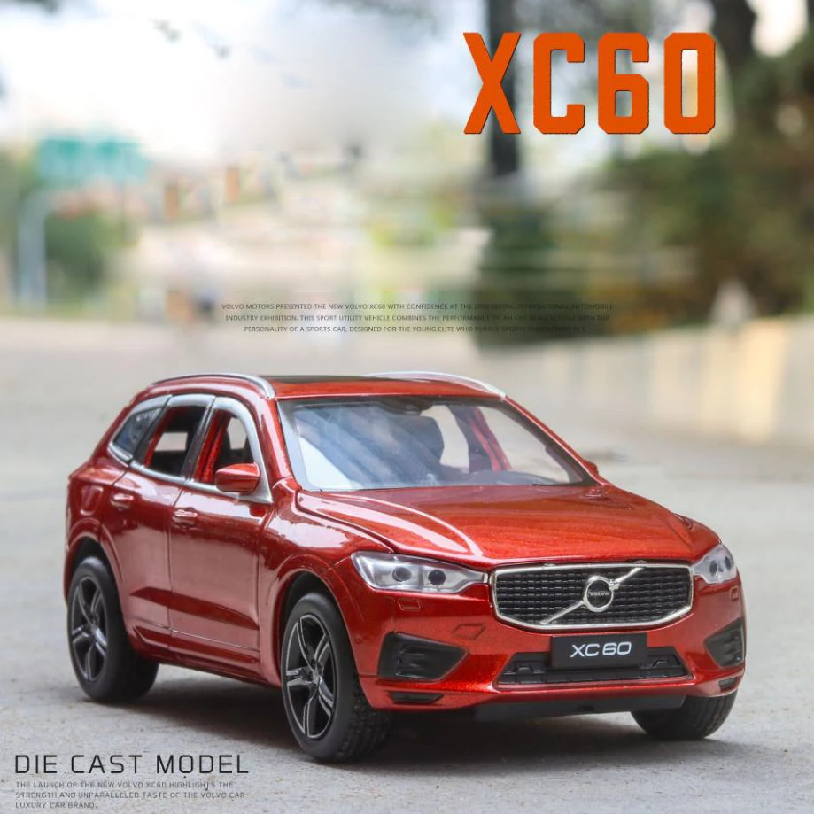 Горячая масштаб 1:32 колеса Литой Автомобиль suv металлическая модель с светильник и звуком volvoes xc60 вытяните назад автомобиль игрушки коллекция для подарков