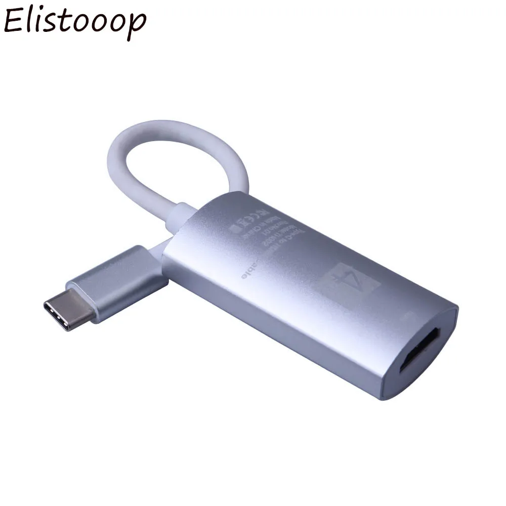 Elistooop USB 3.1 Type-c to HDMI Cable support 4k 1080p adapter for Macbook pro 2017 Samsung Galaxy