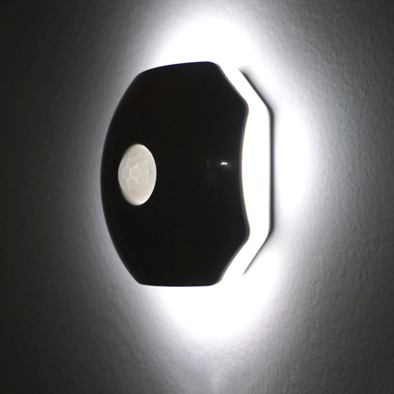 LED Human Motion Sensor Body Auto-sensing Night Light Cute Multi Colored Safe