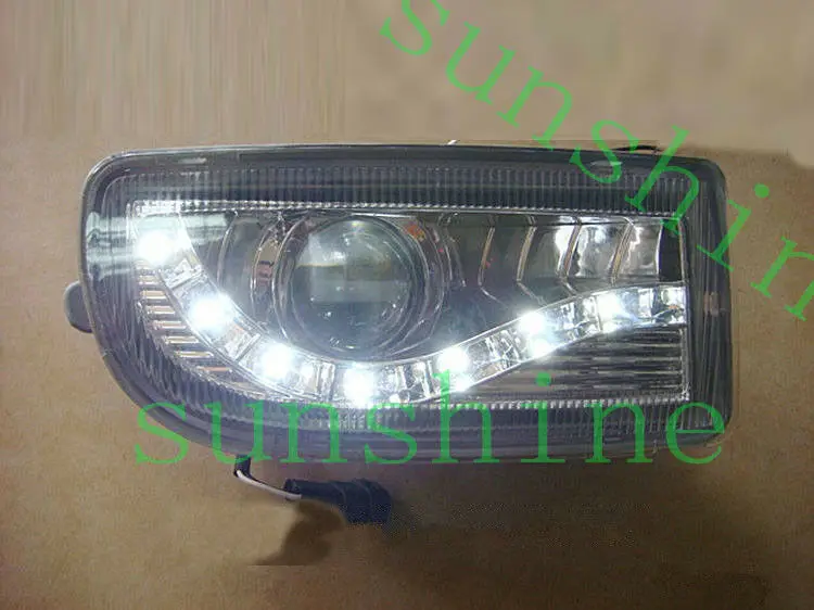 Для Toyota Land Cruiser 4700 FJ100 1998-2007 корпус противотуманных фар автомобиля с светодиодный объективом 2 шт