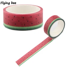 Flyingbee 15mmX5m Semangka Kertas Washi Tape DIY Perencana Masking Tape Perekat Stiker Dekoratif Stationery Tape X0500(China)