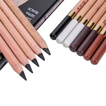 

12pcs/box Soft Pastel Wood Pencil Crayon Charcoal Pencils for Sketching Drawing Dropship