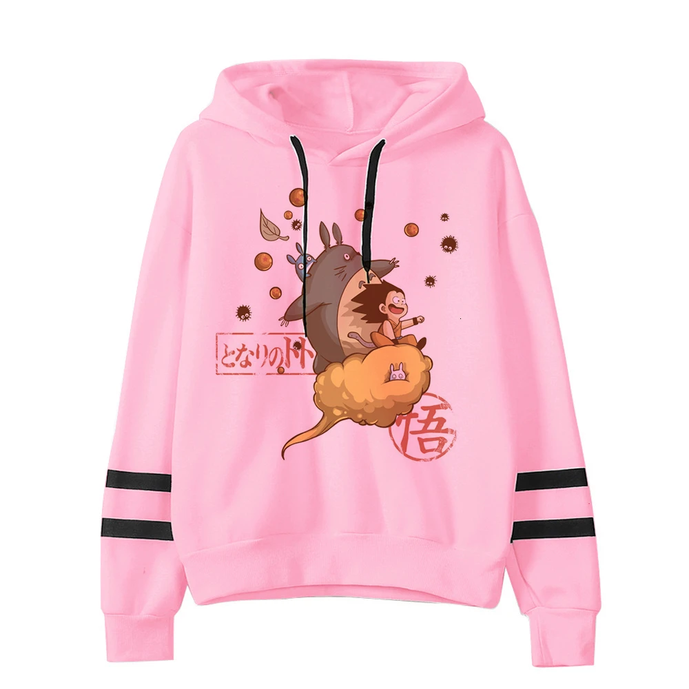 Totoro Spirit Out толстовка женская забавная японская мультяшная Розовая Толстовка каваи Харадзюку капюшон уличная женская одежда - Цвет: 6
