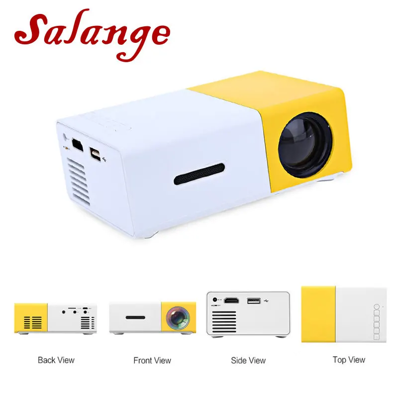 Salange YG300 Мини проектор светодиодный 500LM Аудио HDMI USB мини YG 300 Proyector домашний