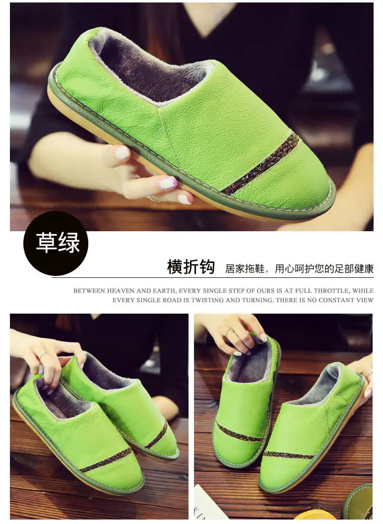 Genuine leather shoes for men home slippers flat natural rubber slippers male High quality unisex fur shoes chaussures hommes