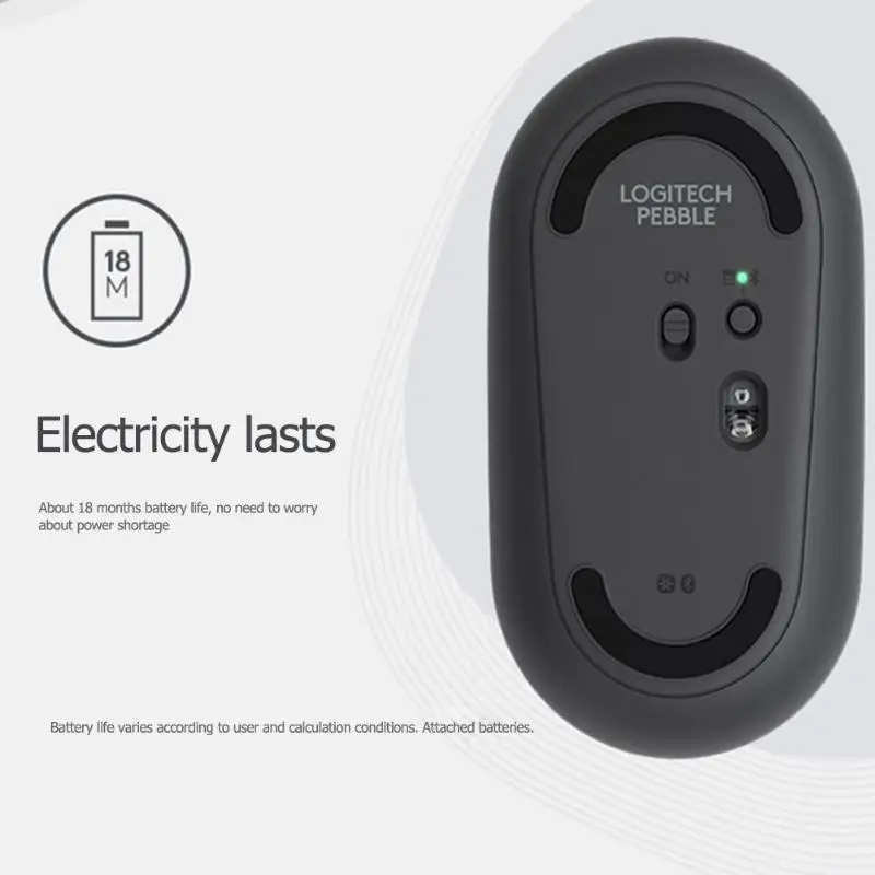 Оригинальная Беспроводная Bluetooth Мышь Logitech Pebble с двойным подключением 1000DPI 3