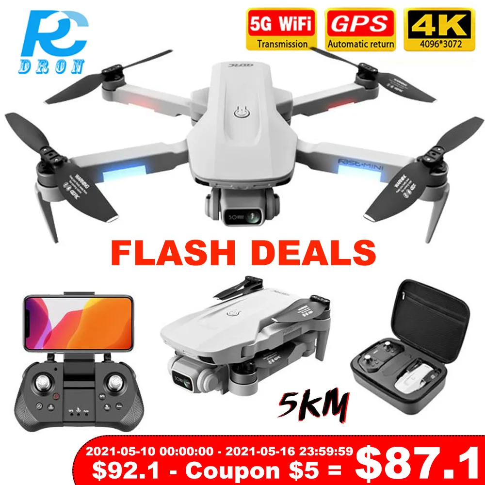 Photo Product RC DRON F8 5G GPS Drone Professional with HD 4K Dual Camera Foldable Brushless WiFi FPV Drone Quadcopter
