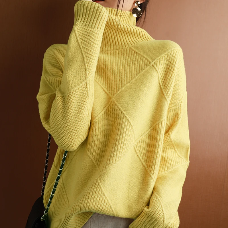 yellow cashmere sweater womens