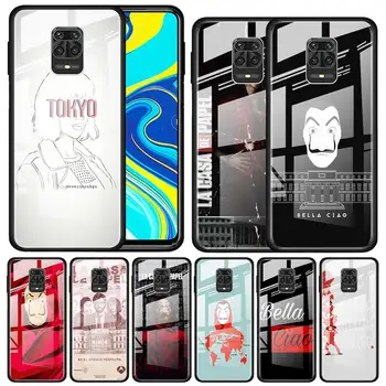 

Spain TV La Casa de papel Tempered Glass Phone Case for Xiaomi Redmi K20 K30 Pro 5G 7 8A Note 7 8 8T 9 Pro 9S Funda Capa