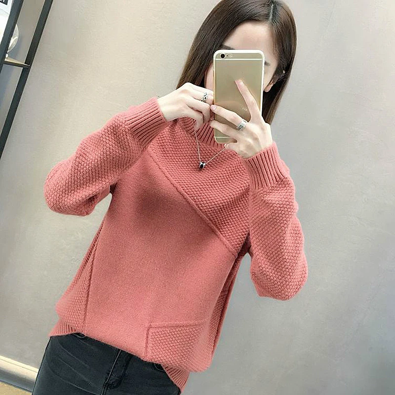 

High quality sweater,Base Shirt, Korean-style Loose-Fit Laziness-Style Sweater, Long Sleeve Women's