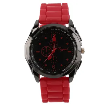 

Fashion Silicone Candy Color Strap Quartz Watch Analog Sports Casual Wrist Watch Classic Black Dial For Men Boys Valentine Gifts