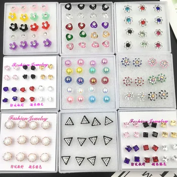 

30 Paris/lot novelty fashion women alloy earring lot vintage style cool design women jewelry earring wholesale 201103-158