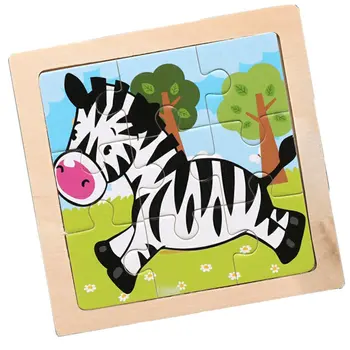 

Wooden Small Puzzle Children's Puzzle 9 Pieces Of Woody Forest Animal Shape Story Puzzle/Traffic Puzzles/Idiom Puzzle Toy Puzzle