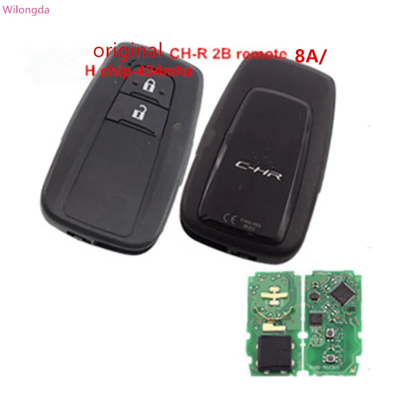 

Wilongda Smart Car Key original CH-R 2 button remote key with 8A/ H chip-434mhz for Toyota keyless key