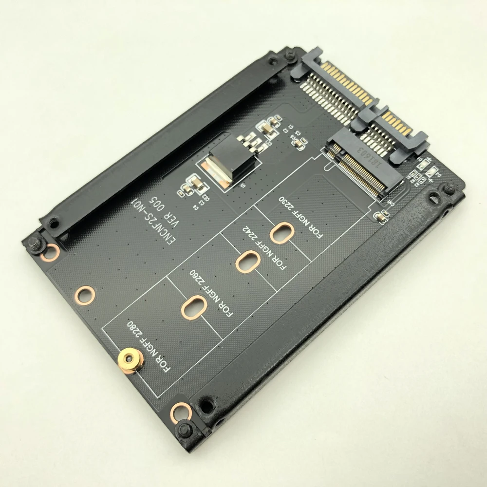 Металлический Чехол B+ M Key M.2 NGFF SSD To 2,5 SATA 6 ГБ/сек. адаптер карта с корпусом разъем M2 адаптер NGFF W/5 винт M.2 SATA адаптер