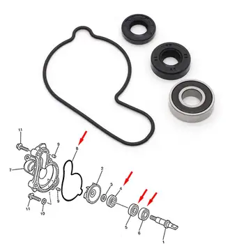 

ATV Part Water Pump Repair Kit Rebuild Gaskets Seals For YAMAHA YFZ 450 YFZ450 2004 2005 2006 2007 2008 2009 2010 2011 2012 2013