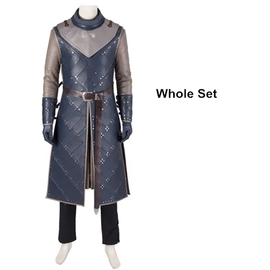 Game of Thrones Jon Snow Cosplay Zipper Jacket Hoodie Coat Costumes S-5XL New