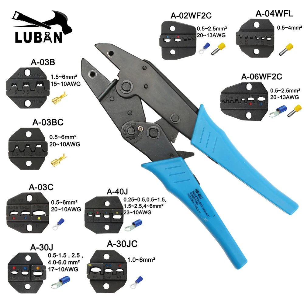 

Die Sets for HS HS-02WF2C FSE-02WF2C AM-10 EM-6B1 EM-6B2 CRIMPING PILER Crimping machine one set tool
