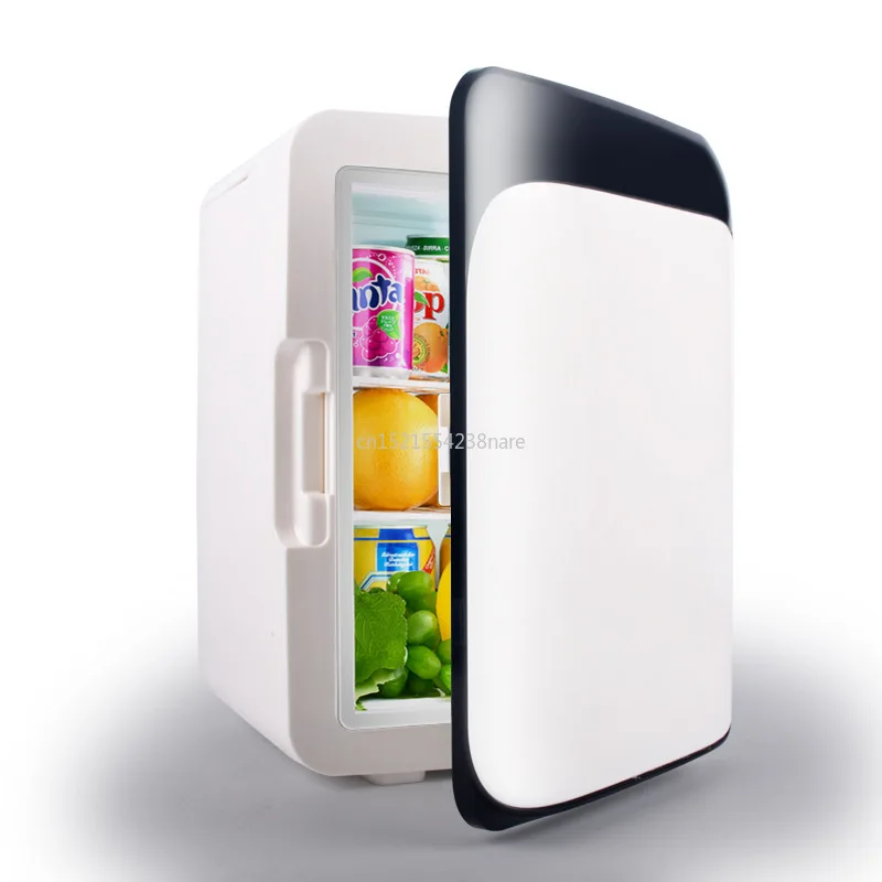 Дешевый 10л мини-холодильник для автомобиля с охлаждением и подогревом двойного назначения 220 В/12 в холодильник экономичный морозильник алюминиевый ABS бесшумный