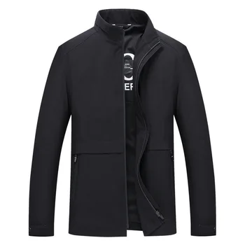 

Autumn Plus Fat plus Size Jacket Male Fat Man Dad Pack Fat Loose Middle Age Business Li Collar Leisure Coat