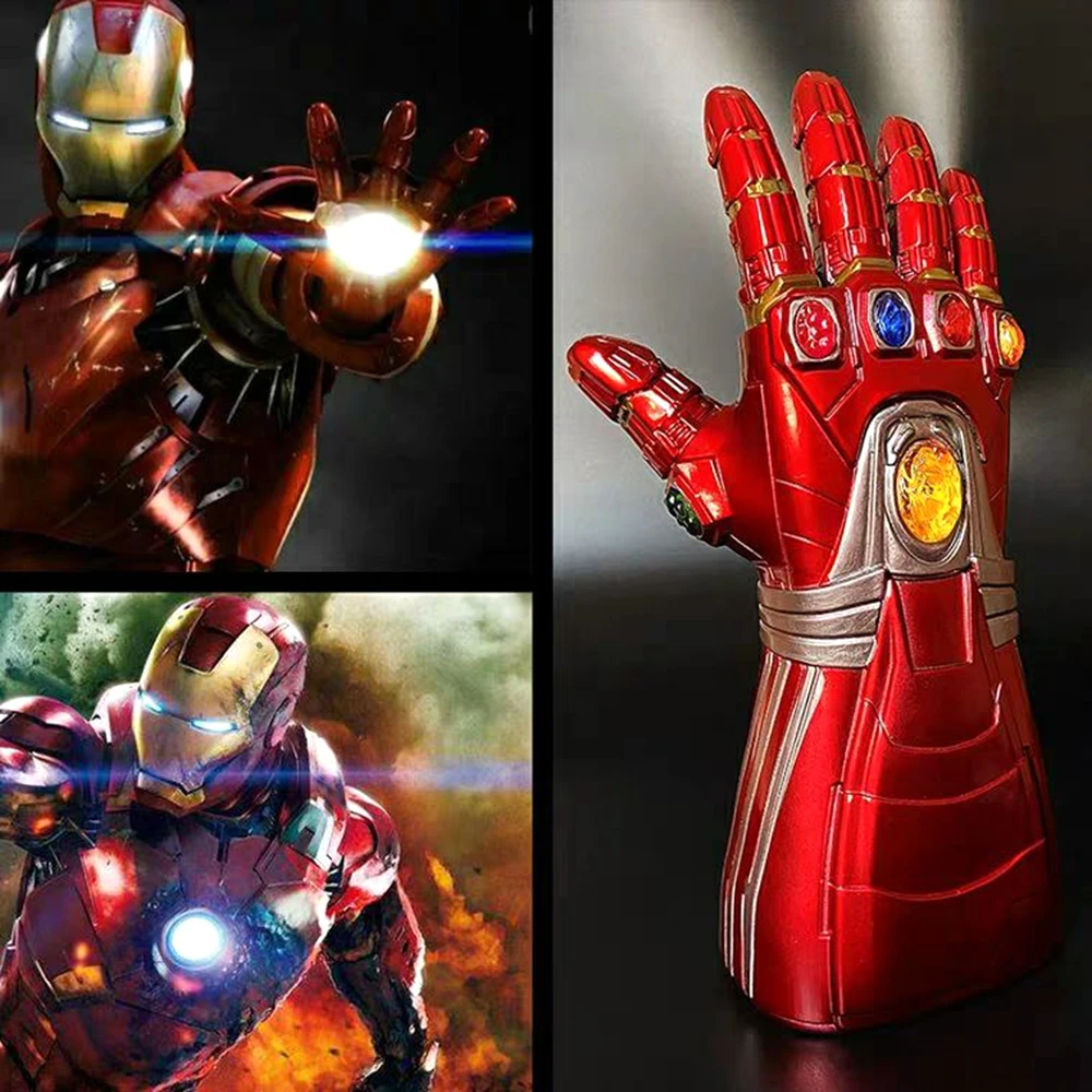 

Thanos Infinity Gauntlet Iron Man Infinity Glove PVC LED Stone Light Up Avengers Endgame Cosplay Props Adult Kids Toy Gift