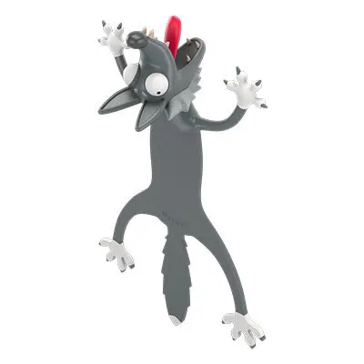 Новинка 3D Мультяшные милые животные закладки милый Кот ПВХ материал забавные школьные канцелярские принадлежности для детей подарок - Цвет: Wolf