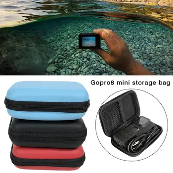 

For Gopro 8 Action Camera Storage Cover Waterproof Dust-proof Portable Storage Bag PU Leather Action Camera Organizer