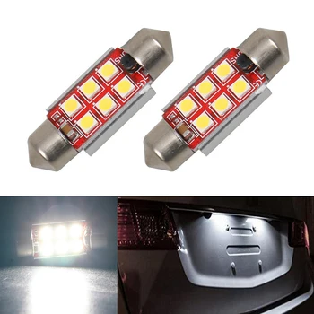 

2x Car Led Error Free 36mm C5W 3030 SMD Lamp 12V License Plate Lights For Volvo S40 V50 V70 C30 C70 70 s80 XC90 s60